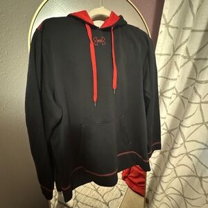 Under Armour Men's Black and Red Hoodie